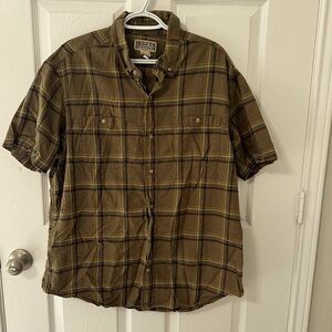 Duluth Trading Hemp Plaid Button up Shitt